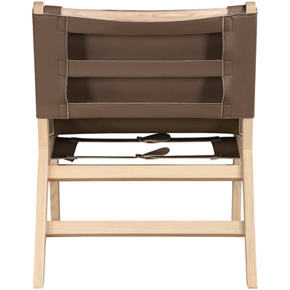 Rawlins Brown Vegan Leather Upholstered Accent Chair