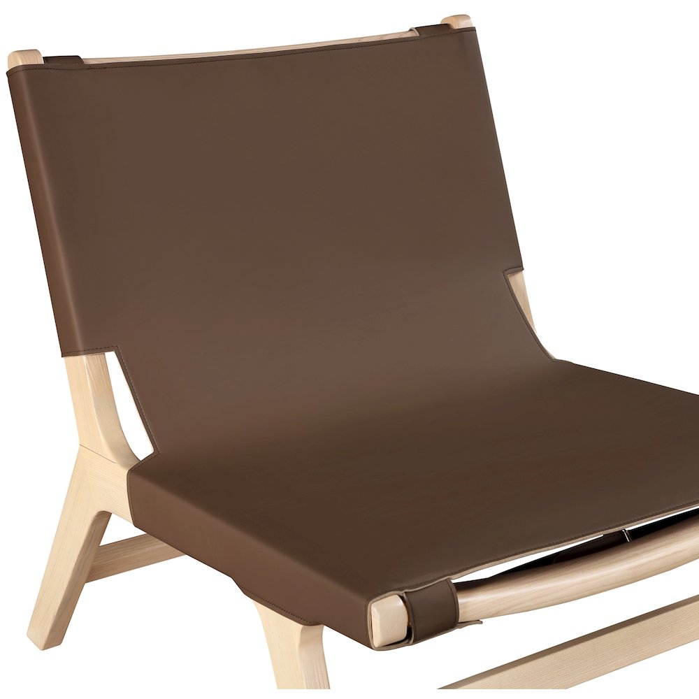 Rawlins Brown Vegan Leather Upholstered Accent Chair