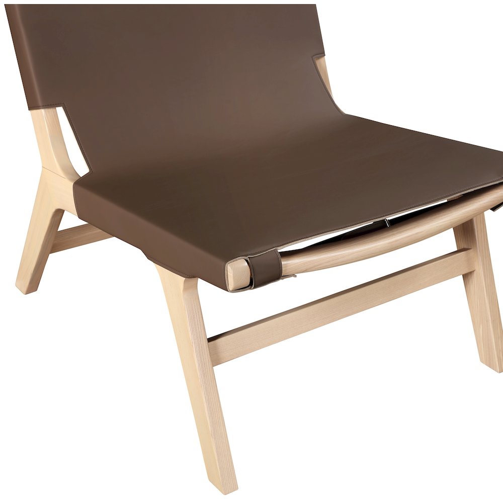 Rawlins Brown Vegan Leather Upholstered Accent Chair