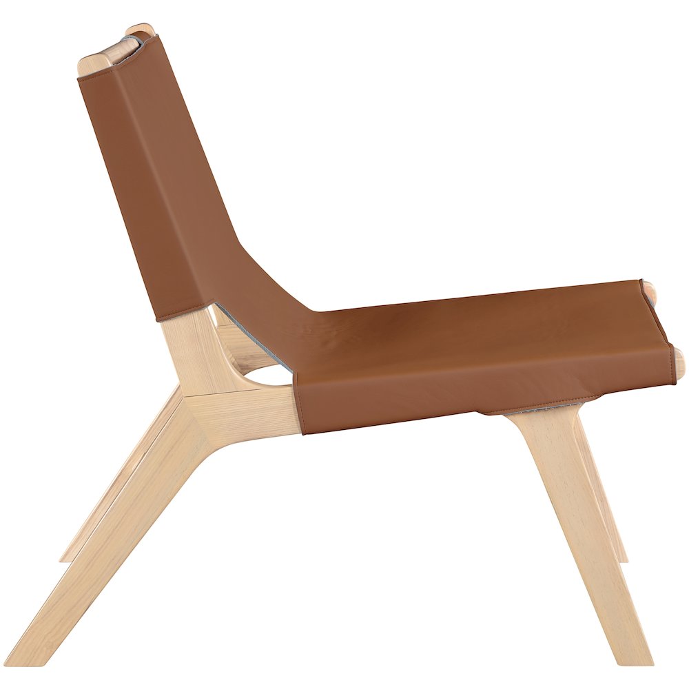 Rawlins Cognac Vegan Leather Upholstered Accent Chair