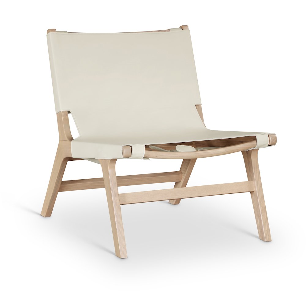 Rawlins Cream Vegan Leather Upholstered Accent Chair