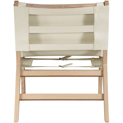 Rawlins Cream Vegan Leather Upholstered Accent Chair