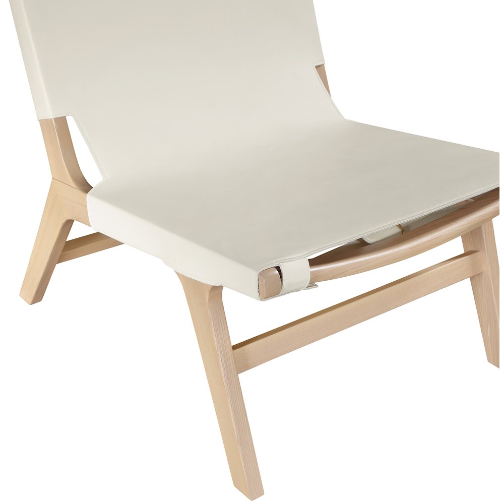Rawlins Cream Vegan Leather Upholstered Accent Chair