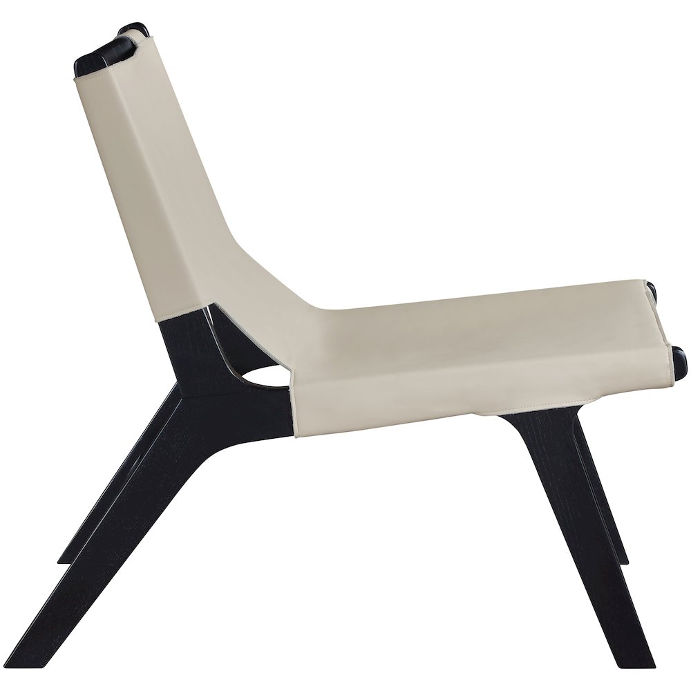 Rawlins Beige Vegan Leather Upholstered Accent Chair
