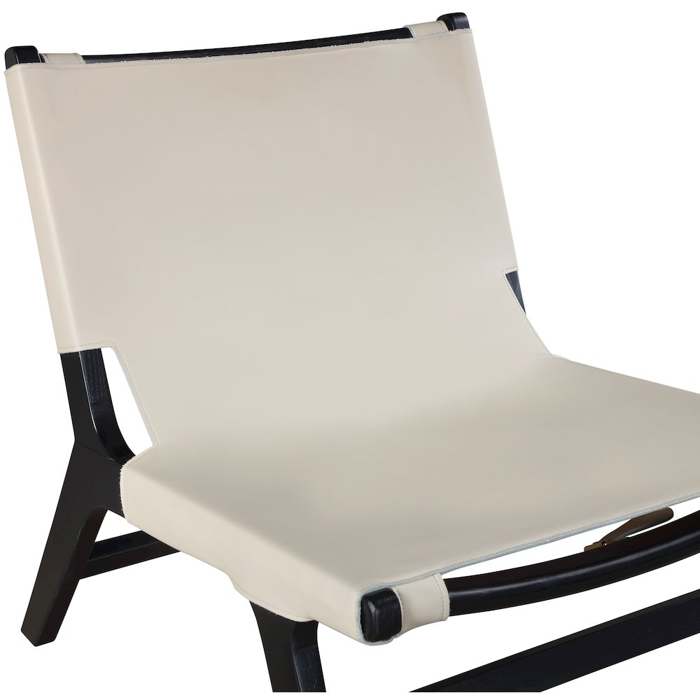 Rawlins Beige Vegan Leather Upholstered Accent Chair