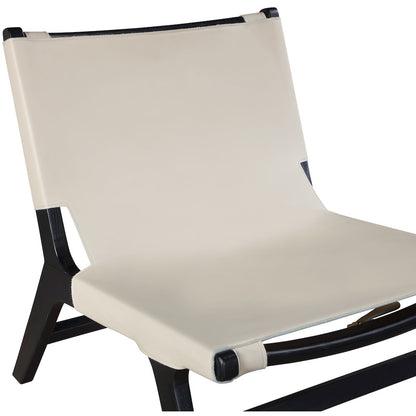 Rawlins Beige Vegan Leather Upholstered Accent Chair