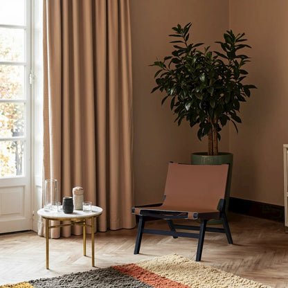 Rawlins Cognac Vegan Leather Upholstered Accent Chair