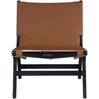 Rawlins Cognac Vegan Leather Upholstered Accent Chair