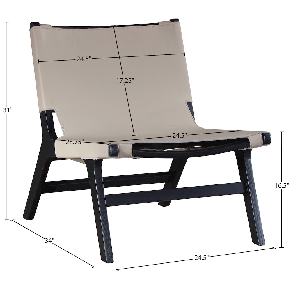 Rawlins Taupe Vegan Leather Upholstered Accent Chair