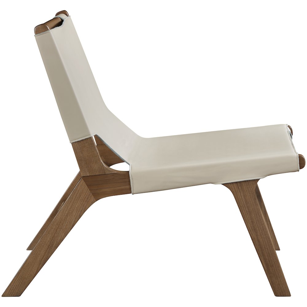 Rawlins Beige Vegan Leather Upholstered Accent Chair