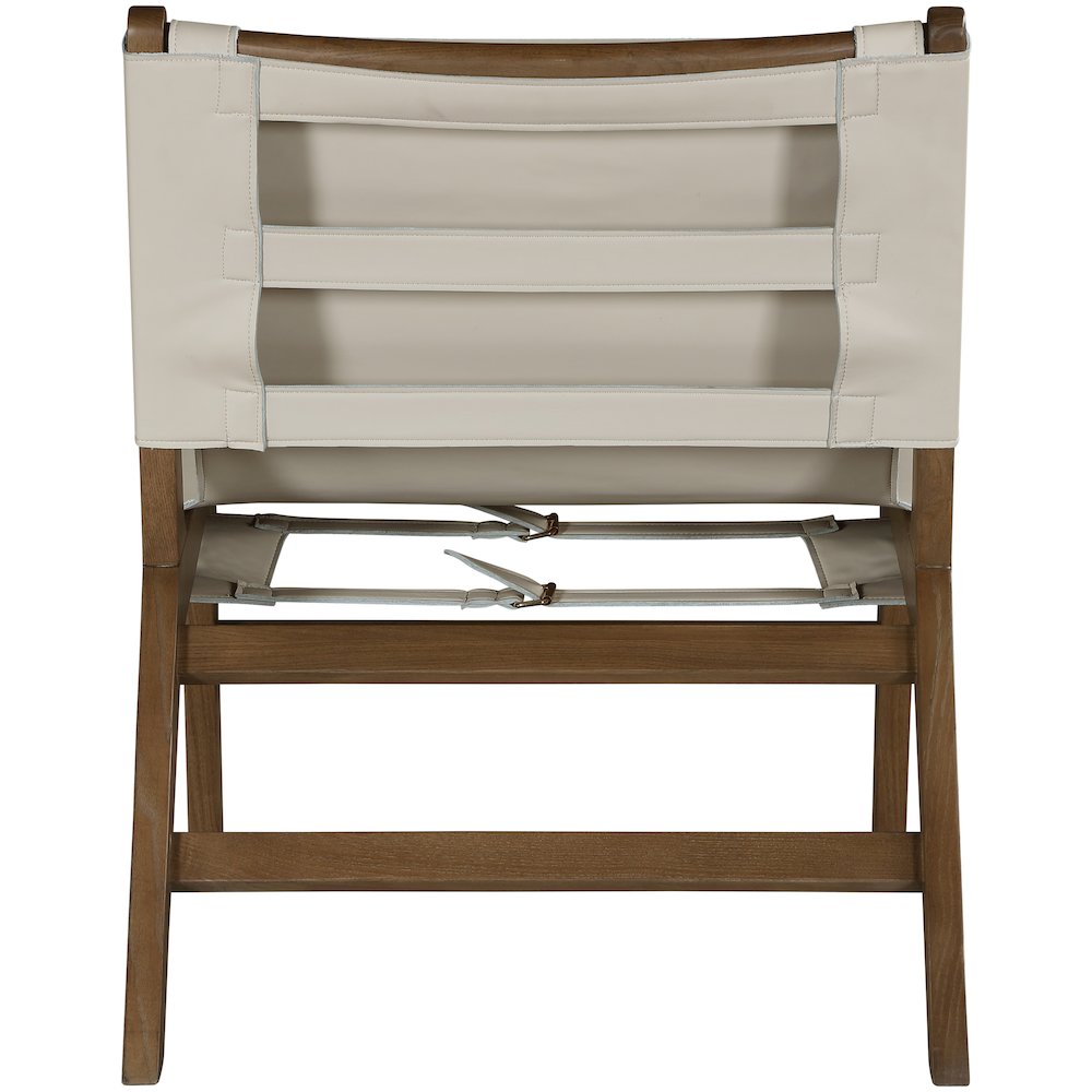 Rawlins Beige Vegan Leather Upholstered Accent Chair