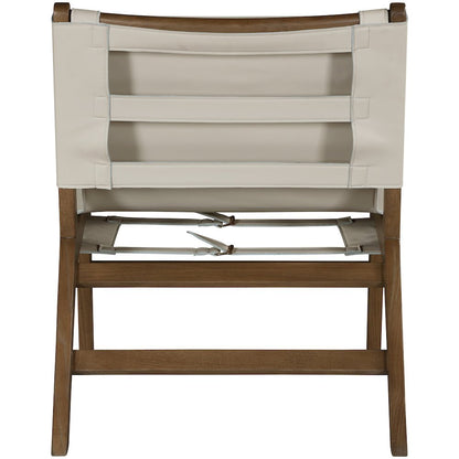 Rawlins Beige Vegan Leather Upholstered Accent Chair