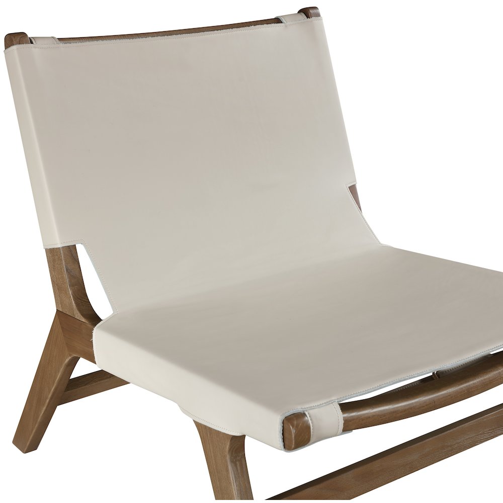 Rawlins Beige Vegan Leather Upholstered Accent Chair
