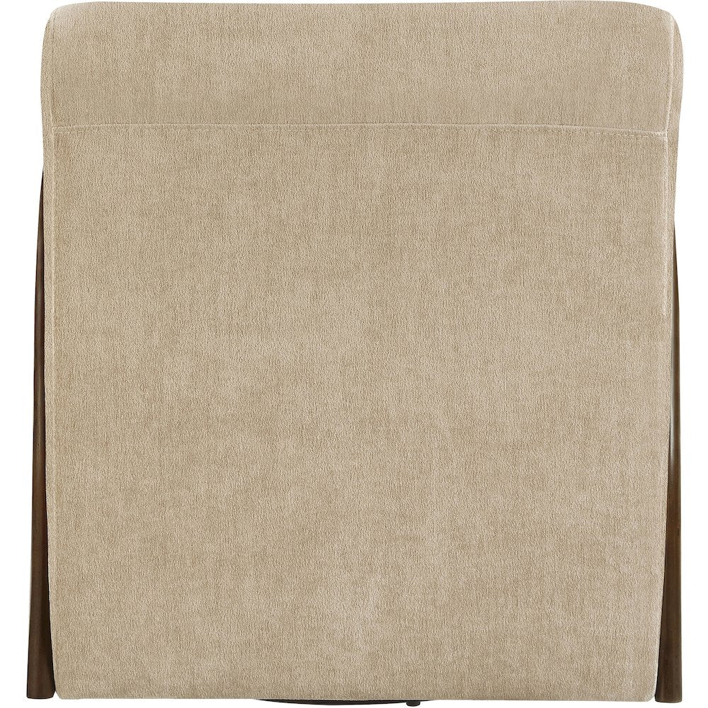 Neria Beige Chenille Fabric Upholstered Swivel Accent Chair