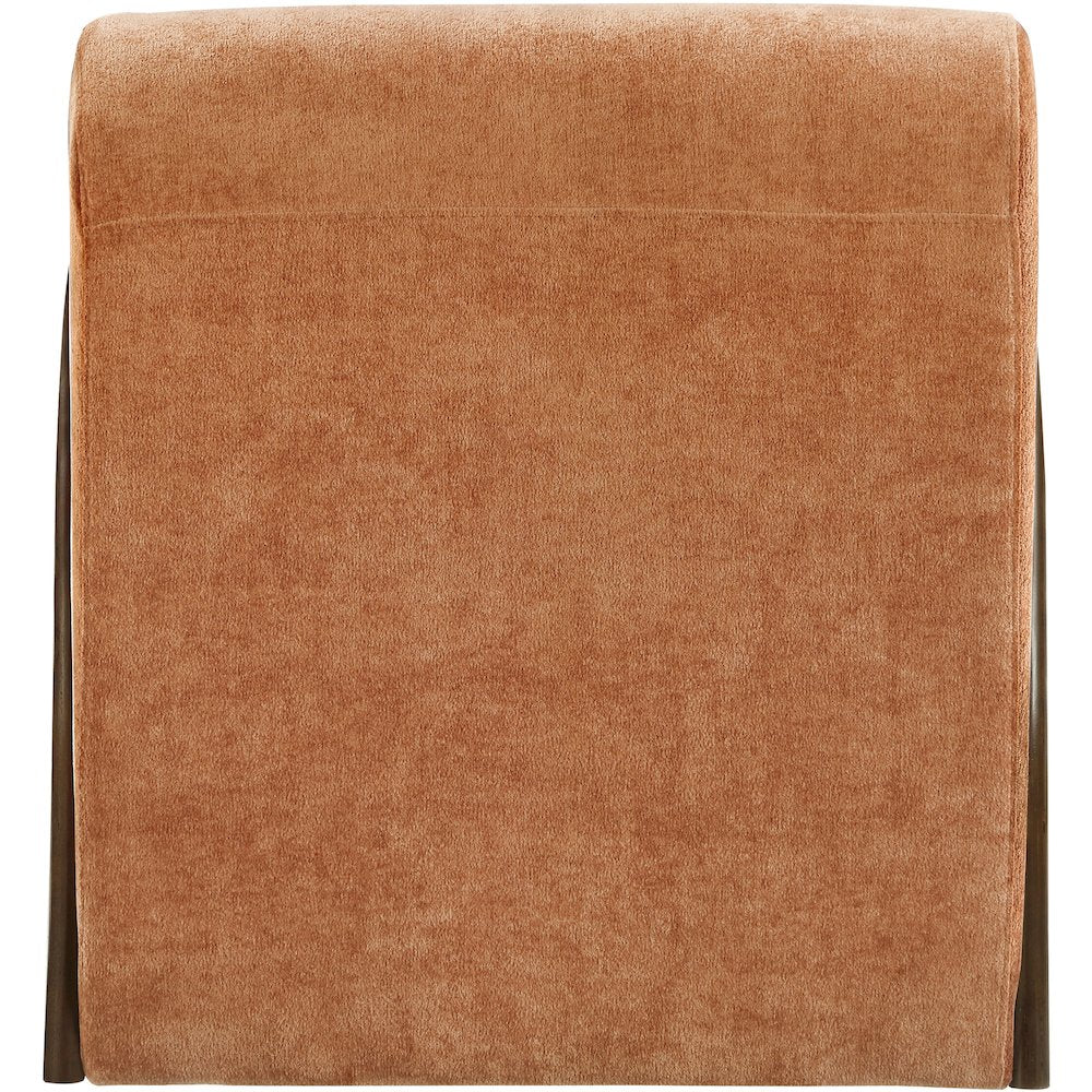 Neria Cognac Chenille Fabric Upholstered Swivel Accent Chair