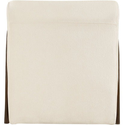 Neria Cream Chenille Fabric Upholstered Swivel Accent Chair