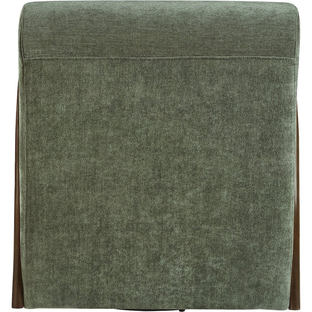 Neria Green Chenille Fabric Upholstered Swivel Accent Chair