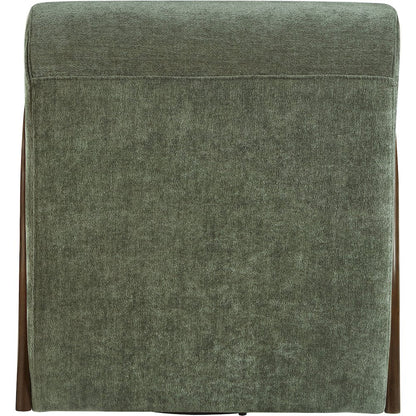 Neria Green Chenille Fabric Upholstered Swivel Accent Chair
