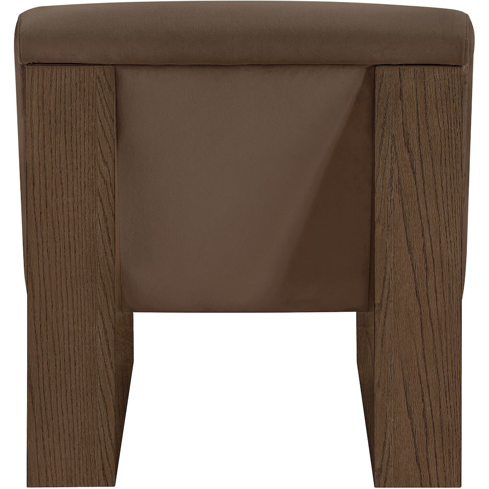 Vantage Brown Velvet Performance Fabric Upholstered Accent Chair
