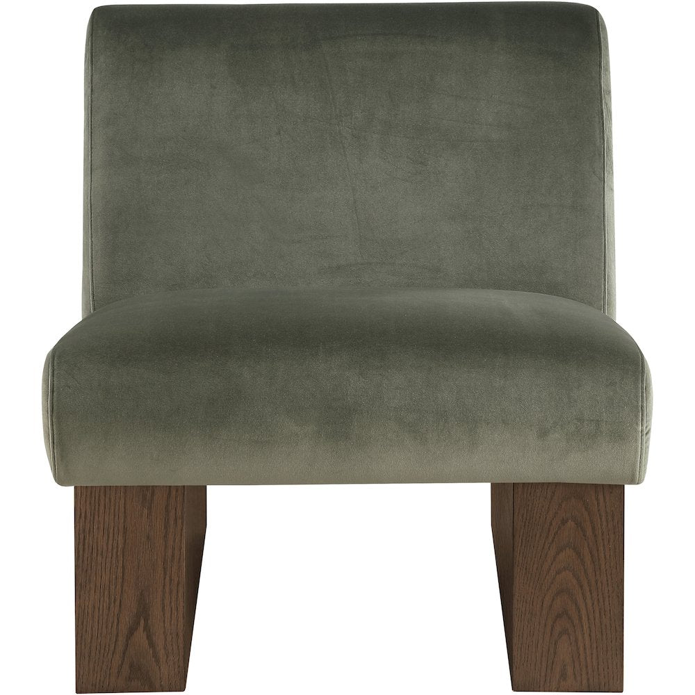 Vantage Green Velvet Performance Fabric Upholstered Accent Chair
