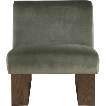 Vantage Green Velvet Performance Fabric Upholstered Accent Chair