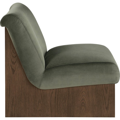 Vantage Green Velvet Performance Fabric Upholstered Accent Chair