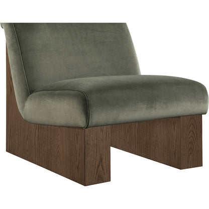 Vantage Green Velvet Performance Fabric Upholstered Accent Chair