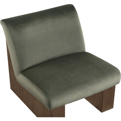 Vantage Green Velvet Performance Fabric Upholstered Accent Chair