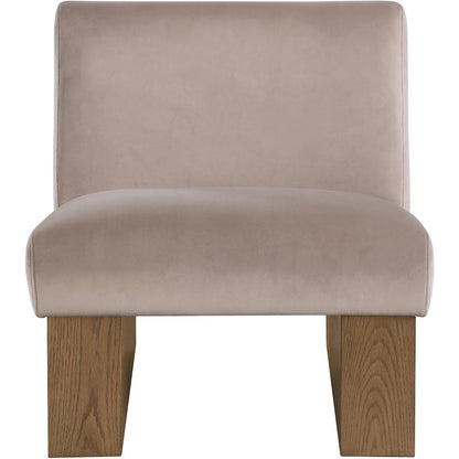 Vantage Taupe Velvet Performance Fabric Upholstered Accent Chair