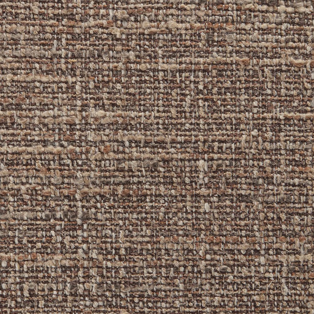 Vetra Brown Linen Textured Fabric Upholstered Accent Chair