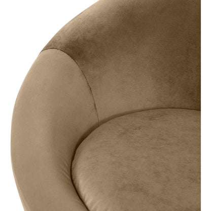 Tristan Beige Velvet Accent Chair
