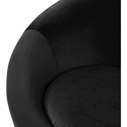 Tristan Black Velvet Accent Chair