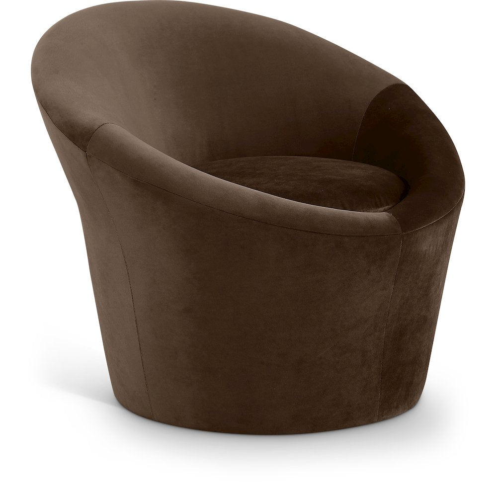 Tristan Brown Velvet Accent Chair