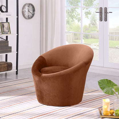 Tristan Cognac Velvet Accent Chair