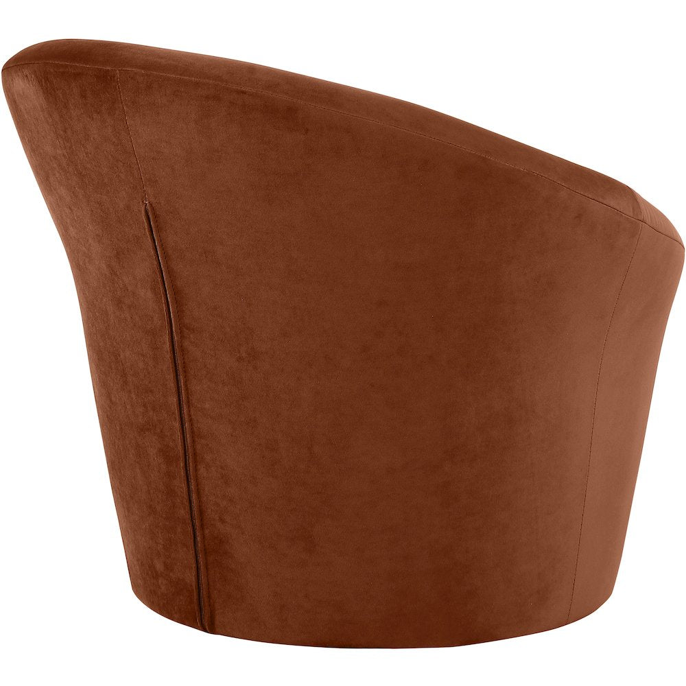 Tristan Cognac Velvet Accent Chair