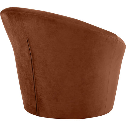 Tristan Cognac Velvet Accent Chair