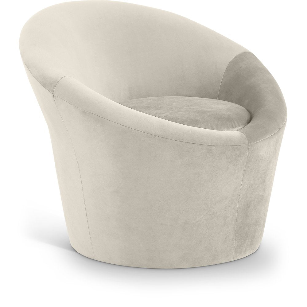 Tristan Cream Velvet Accent Chair