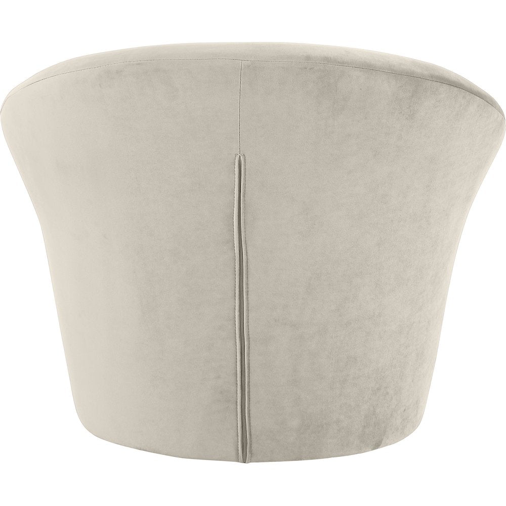 Tristan Cream Velvet Accent Chair