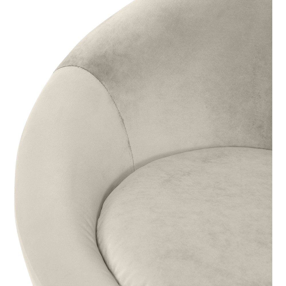 Tristan Cream Velvet Accent Chair