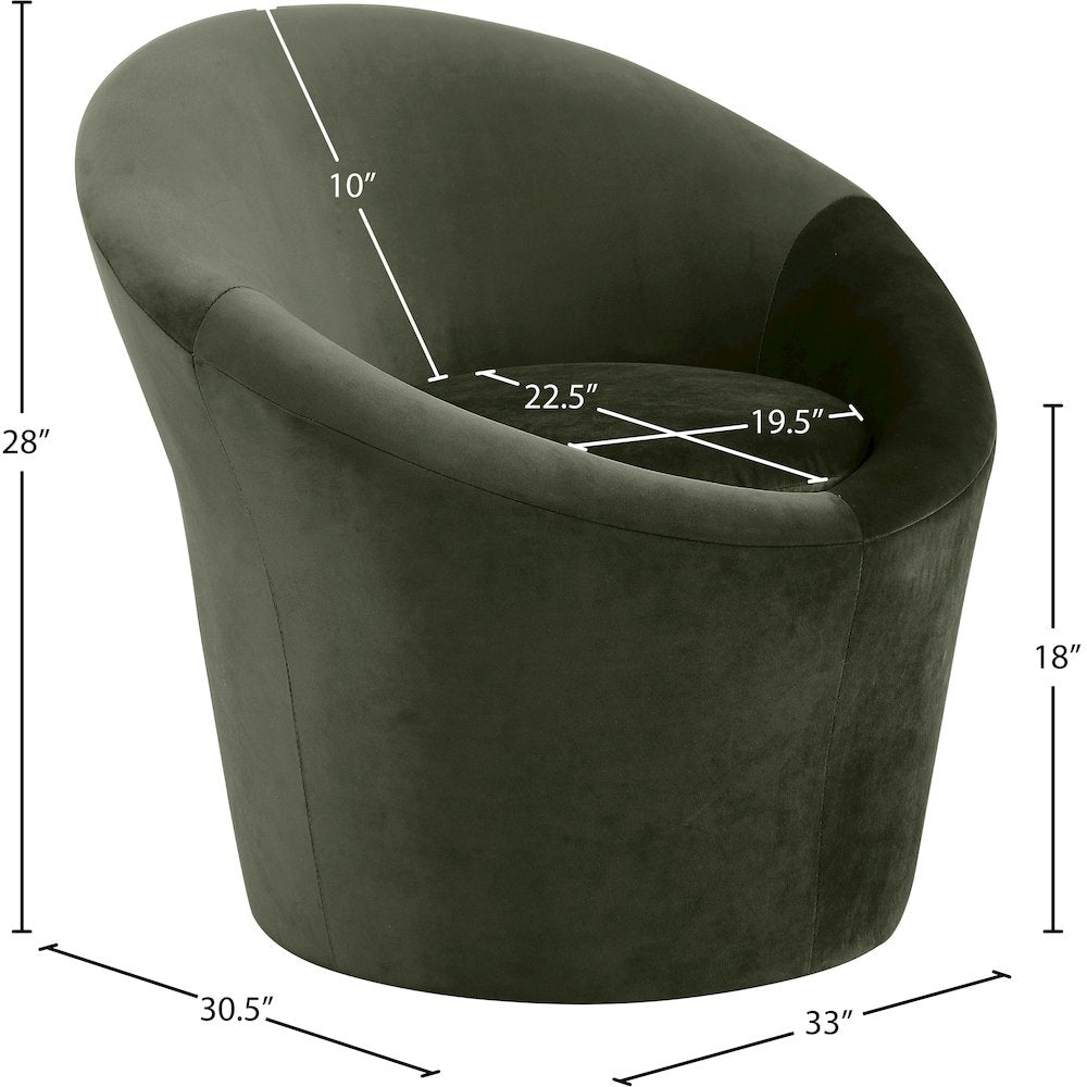 Tristan Green Velvet Accent Chair