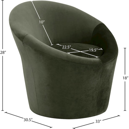 Tristan Green Velvet Accent Chair