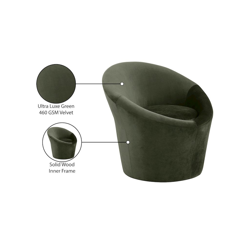 Tristan Green Velvet Accent Chair