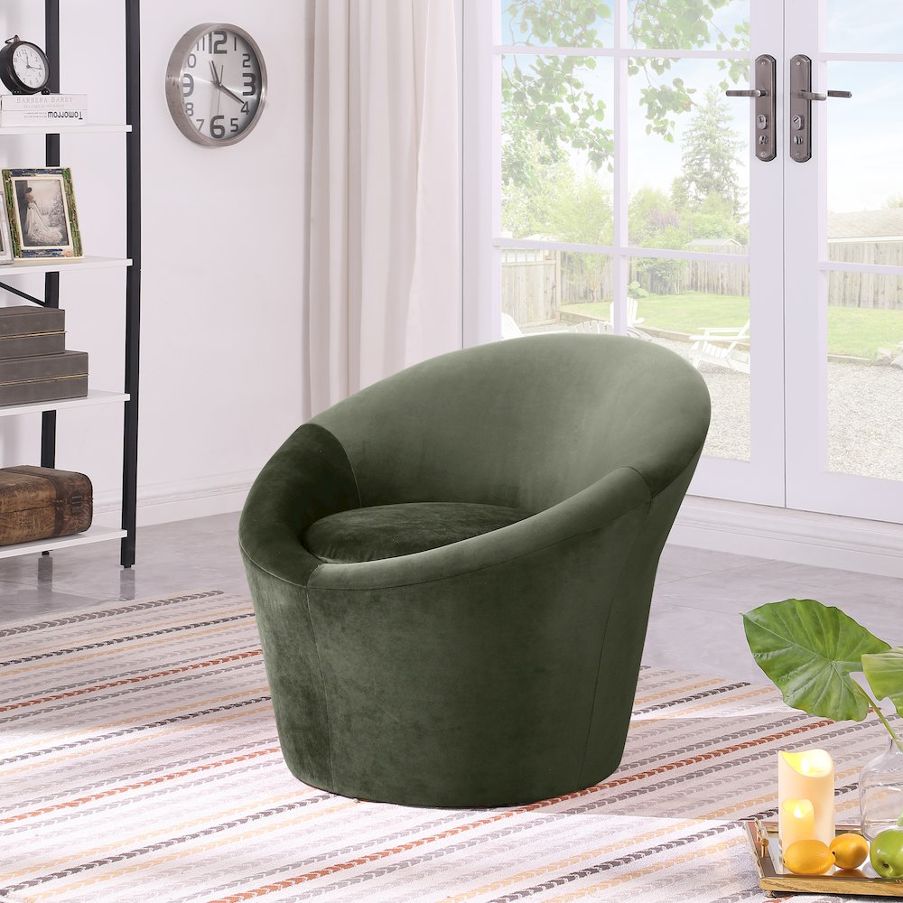 Tristan Green Velvet Accent Chair