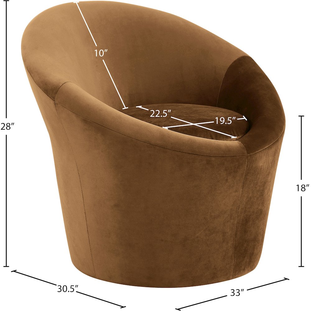 Tristan Saddle Velvet Accent Chair