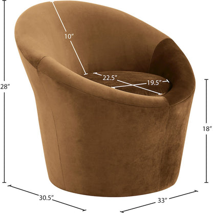 Tristan Saddle Velvet Accent Chair