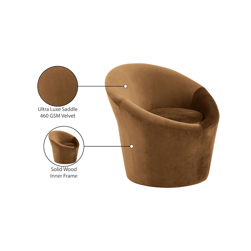 Tristan Saddle Velvet Accent Chair
