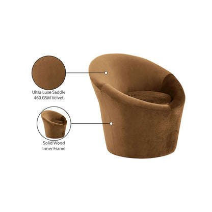 Tristan Saddle Velvet Accent Chair