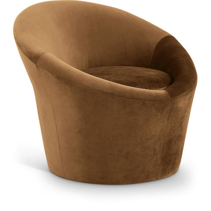 Tristan Saddle Velvet Accent Chair