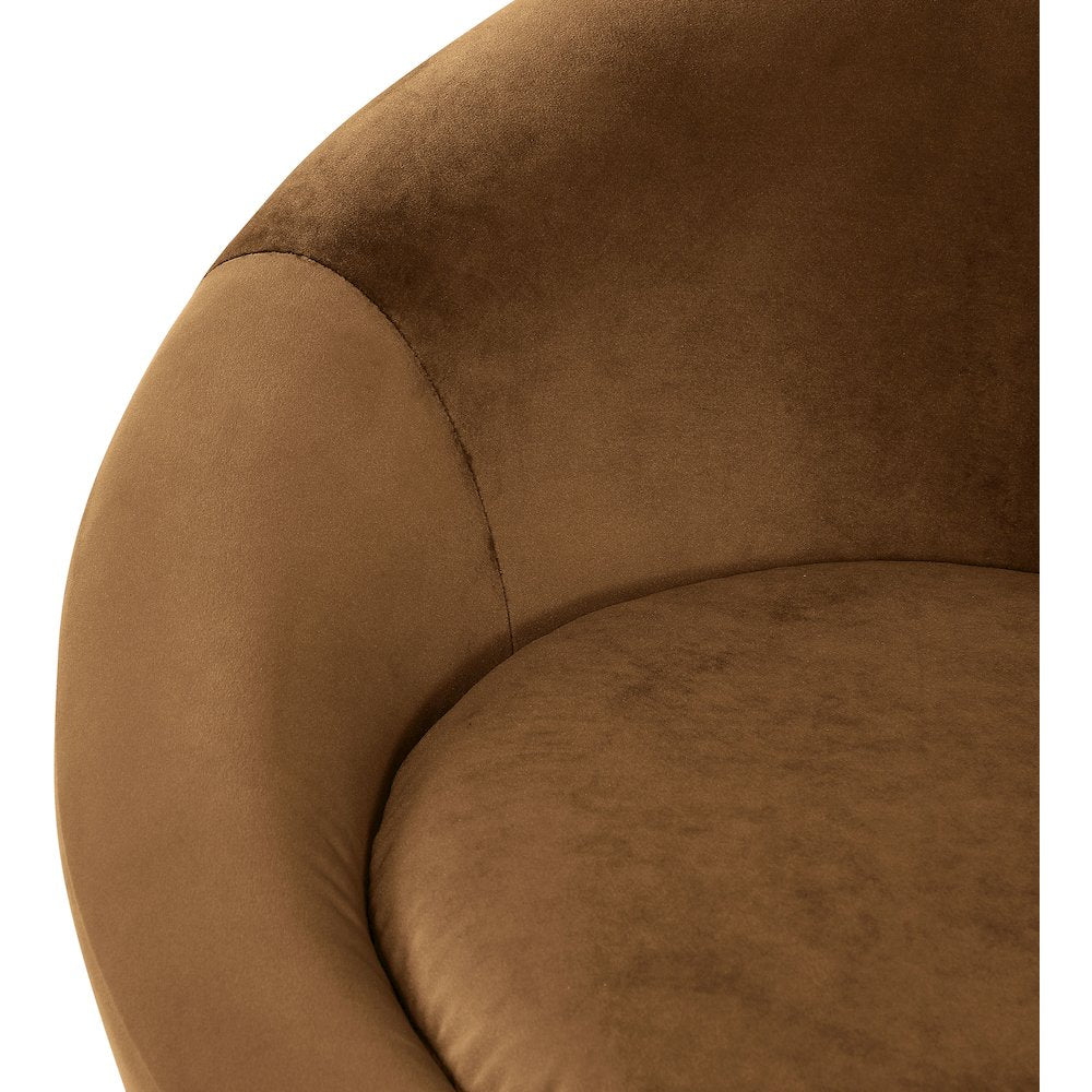 Tristan Saddle Velvet Accent Chair