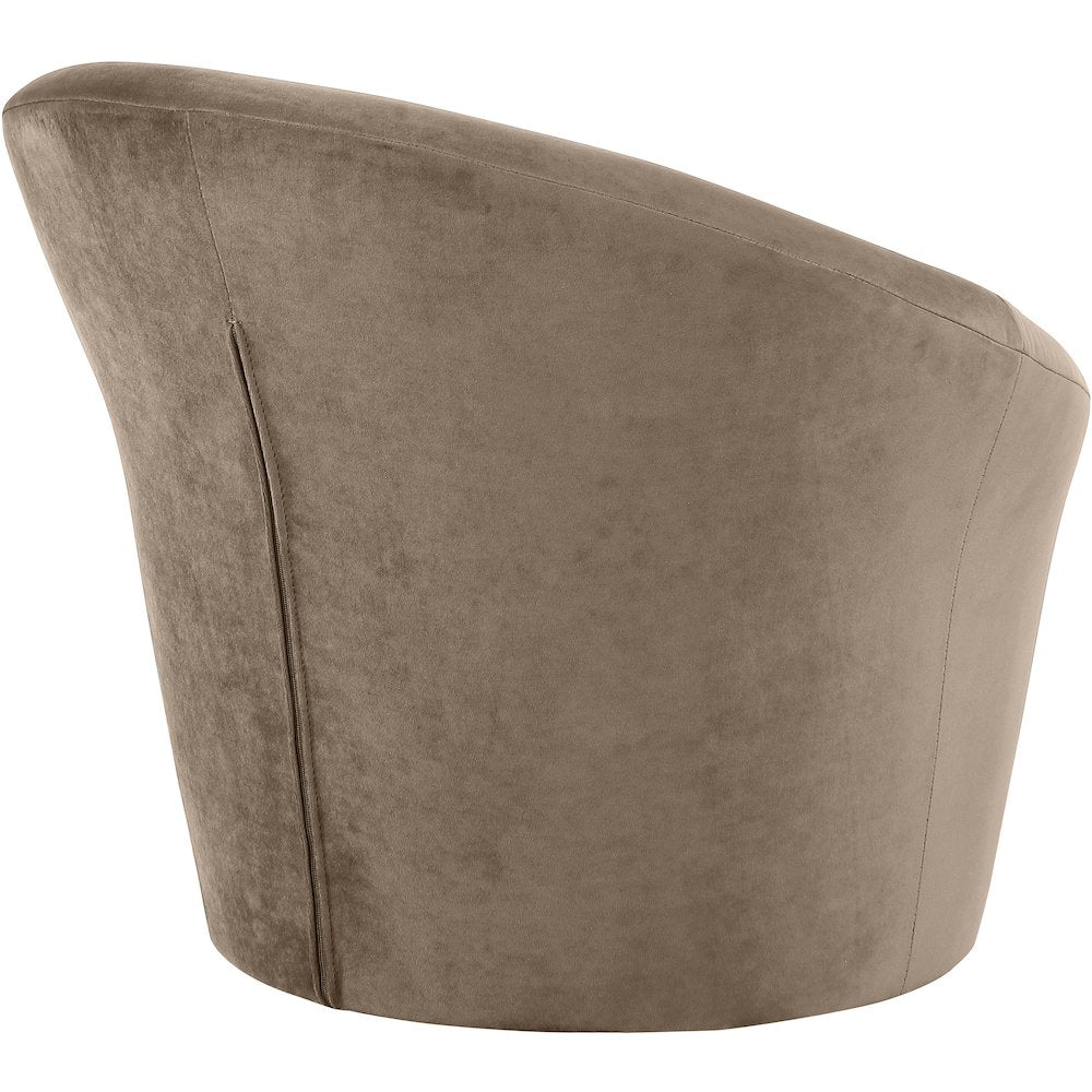 Tristan Taupe Velvet Accent Chair